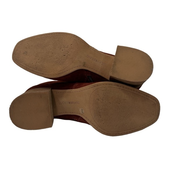 Lucky Brand Laidem Bootie Brown Suede Woman’s Size 8.5 M - Picture 8 of 14